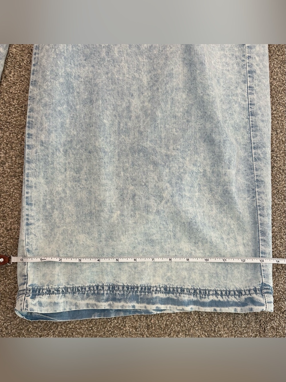 Splendid Pants Wide Leg Blue Stone Wash Lyocell Pull On Pockets Women’s L Beach - Picture 7 of 14